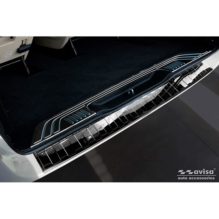 Avisa Spiegelschwarz Edelstahl Heckstossstangenschutz kompatibel mit Mercedes Vito / V-Klasse 2014-2