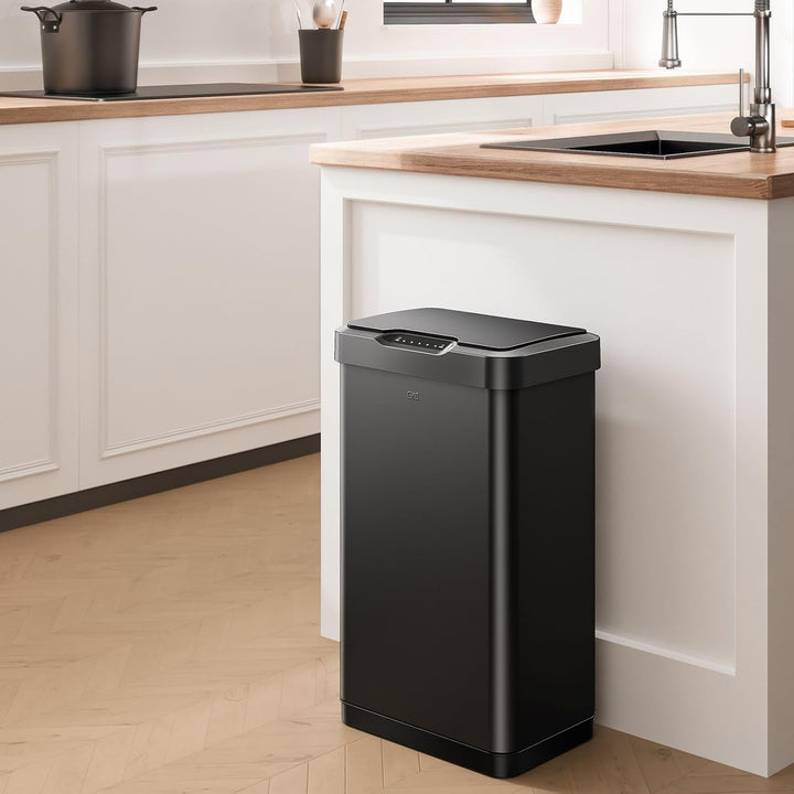 EKO Mirage-T 50L Mülleimer mit Sensor, Edelstahl Automatischer Abfalleimer für die Küche, rechteckig