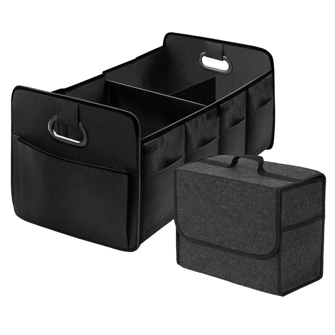 ZOCONE 2 Stück Kofferraum Organizer Auto Faltbox, 60 * 36 * 30cm Gross Kofferraumtasche Faltbar und