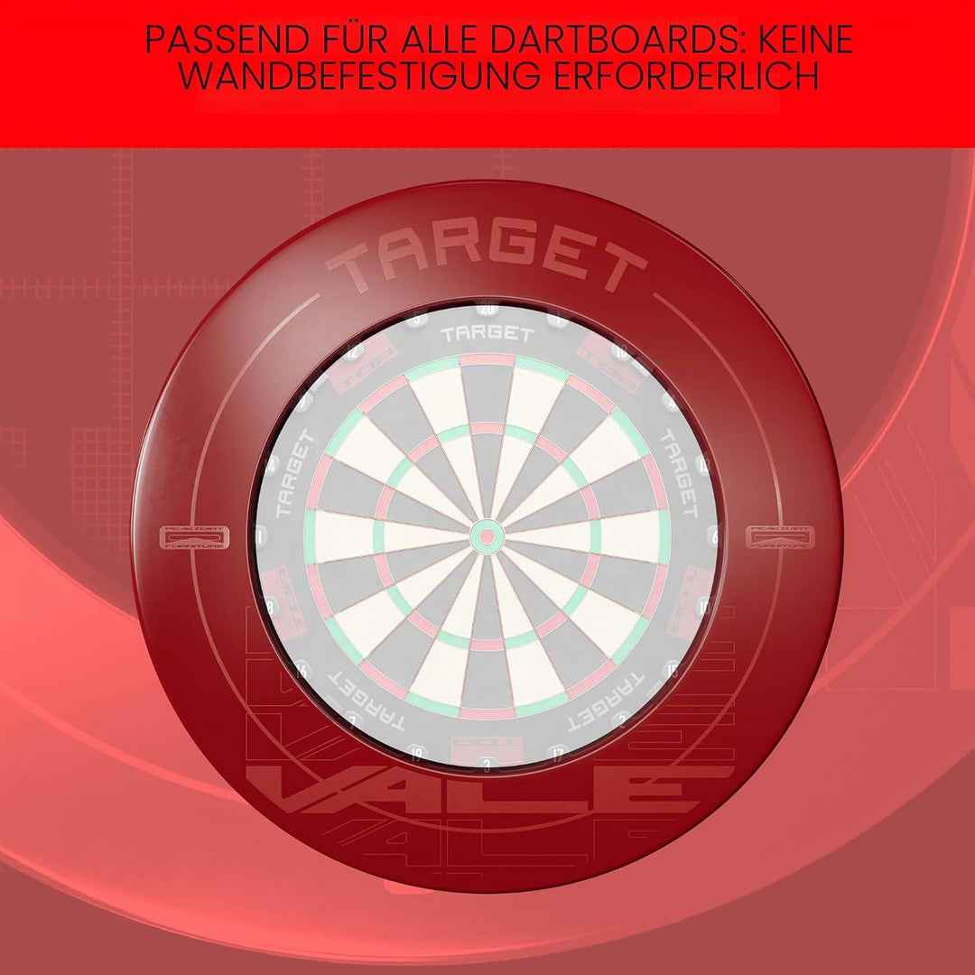 Target Darts Pro Tour Bedruckte Dartscheibe – rot und schwarz 1, 1