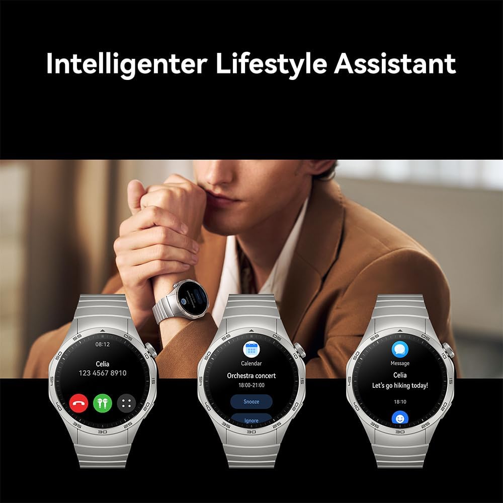 HUAWEI Watch GT 4 46mm Smartwatch, Bis zu 2 Wochen Akkulaufzeit, Android und iOS, Kalorienmanagement