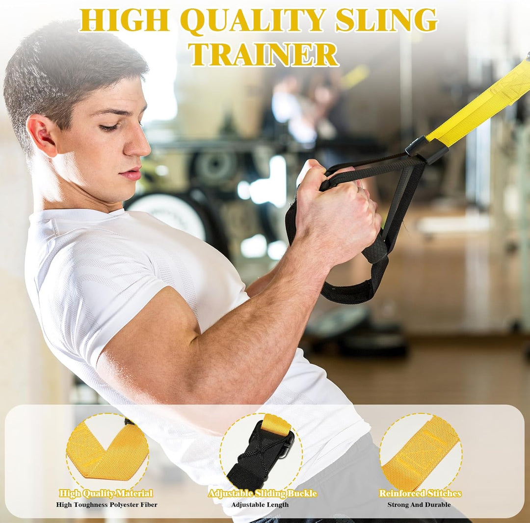 Schlingentrainer, Sling Trainer Set, Verstellbarer, Suspension Trainer mit Türanker, Slingtrainer Bä