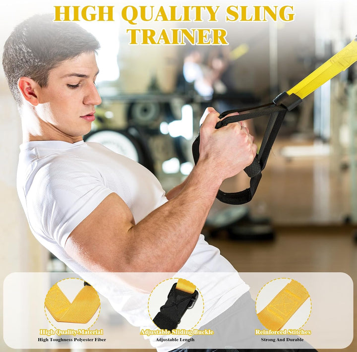 Schlingentrainer, Sling Trainer Set, Verstellbarer, Suspension Trainer mit Türanker, Slingtrainer Bä