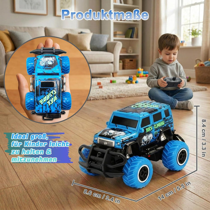 Pup Go Ferngesteuertes Auto Schnell mit Licht für Kinder 3-9 Jahr, Robust Mini RC Auto Offroad Indoo