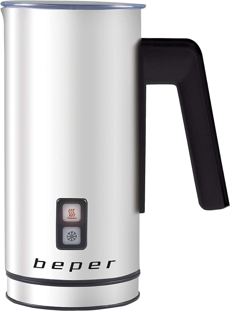 BEPER BB.210 Milchaufschäumer, Automatischer Milchaufschäumer aus Stahl für Cappuccino, Milch, heiss
