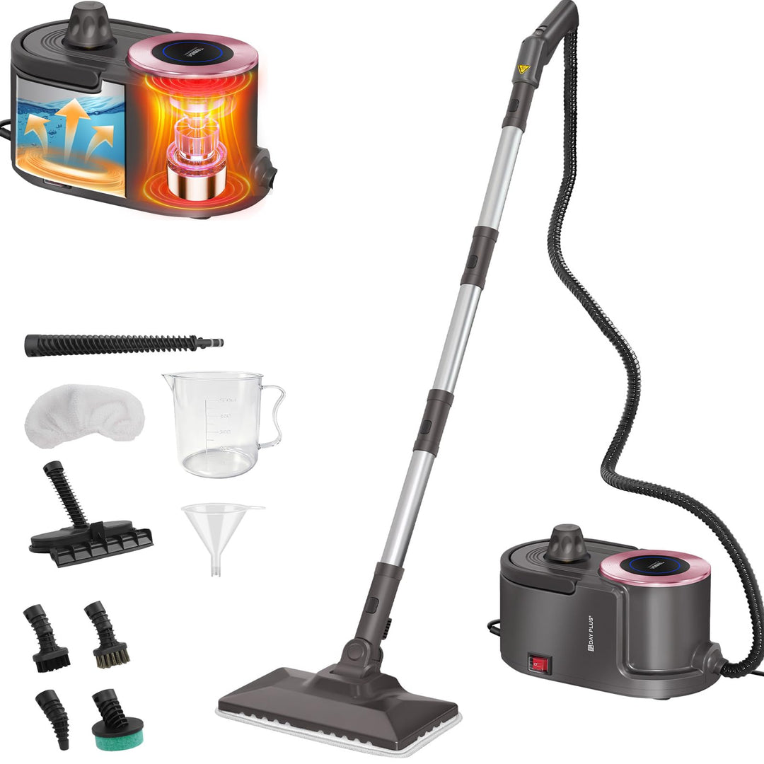 2000W Dampfreiniger, 5Bar Hochdruck Dampfreiniger Handgerät, Steam Cleaner mit 11 Zubehör, 40Min Lau