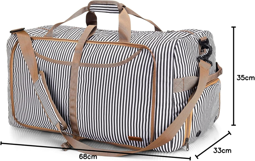 Vogshow Reisetasche Damen Herren Gross 80L Faltbare Reisetaschen Wasserdicht Sporttasche mit Schuhfa
