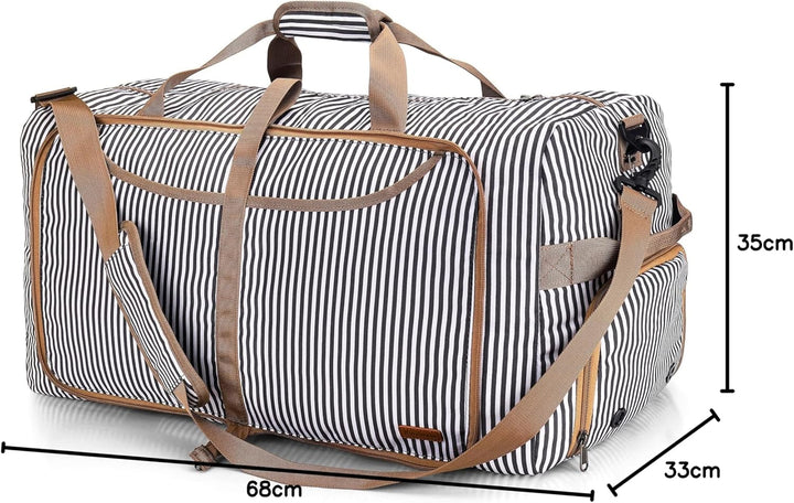 Vogshow Reisetasche Damen Herren Gross 80L Faltbare Reisetaschen Wasserdicht Sporttasche mit Schuhfa