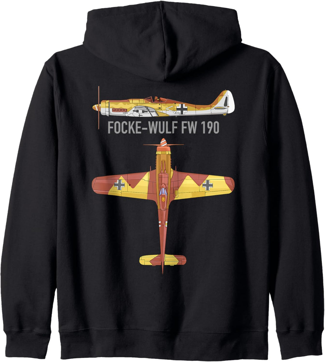 Focke-Wulf Fw 190 Deutsches WW2 Kampfflugzeug Flugzeug Kapuzenjacke