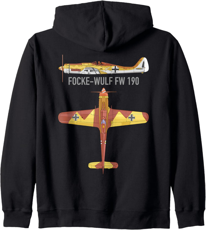 Focke-Wulf Fw 190 Deutsches WW2 Kampfflugzeug Flugzeug Kapuzenjacke