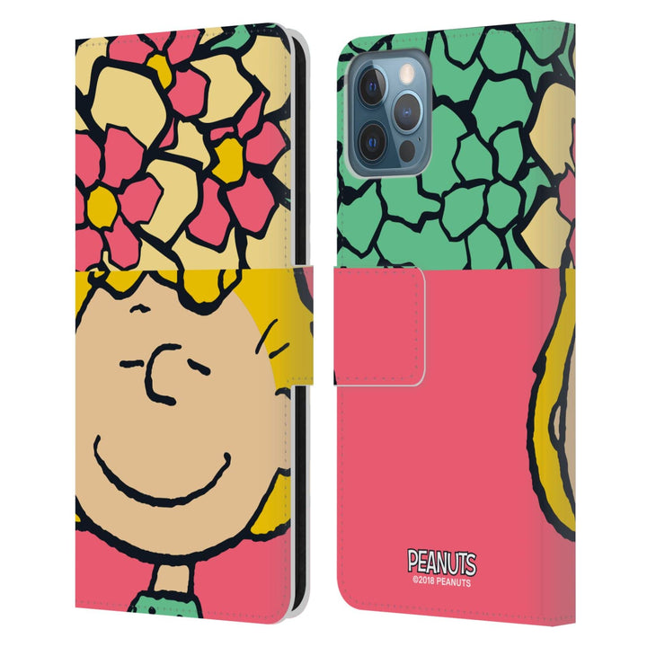 Head Case Designs Offizielle Peanuts Sally Blumen Halbzeiten Und Gelächter Leder-Wallet-Hülle Kompat