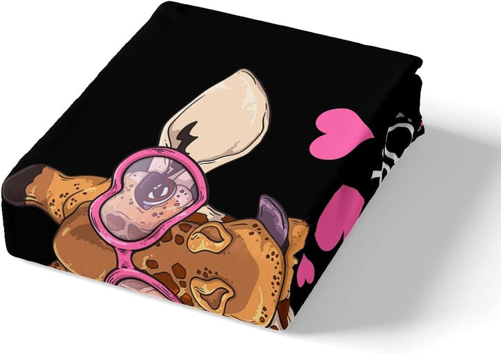 Giraffen-Bettwäsche-Set für Mädchen Geschenk 135 x 200 Bettbezug mit afrikanischen Safari-Tiern Mädc