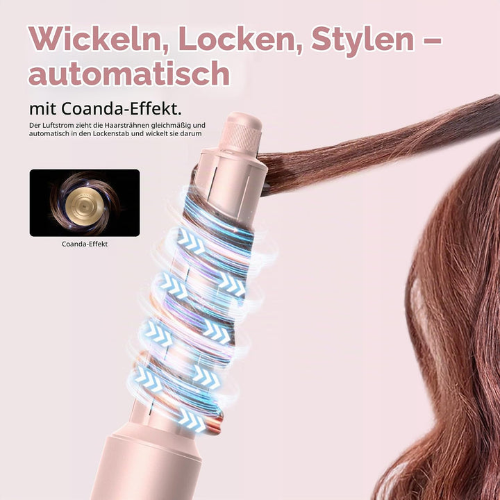 Atopskins Hairstyler 8 in 1 Set mit LCD-Bildschirm,1400w Haarstyler Set, 110000 U/Min Ionen Haartroc