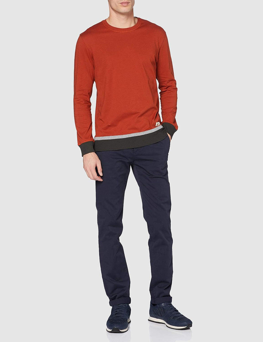 Marc OߴPolo Herren Chinohose mit Stretch-Anteil Slim Fit 32W / 30L Blau, 32W / 30L Blau