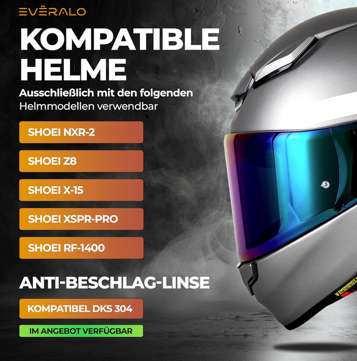 Visier Kompatibel Mit Shoei Nxr 2 - Z8 - Xspr Pro - X15 - Cwr F2 – Pinlock-Ready Helmvisier (Iridium