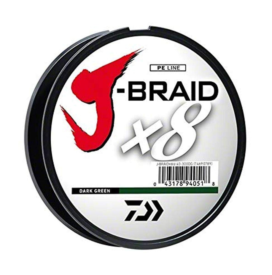 Daiwa J-Braid Grand 8 x 300 YDS Füllspule 274 m m (300 Yards), 36,2 kg dunkelgrün, 274 m m (300 Yard