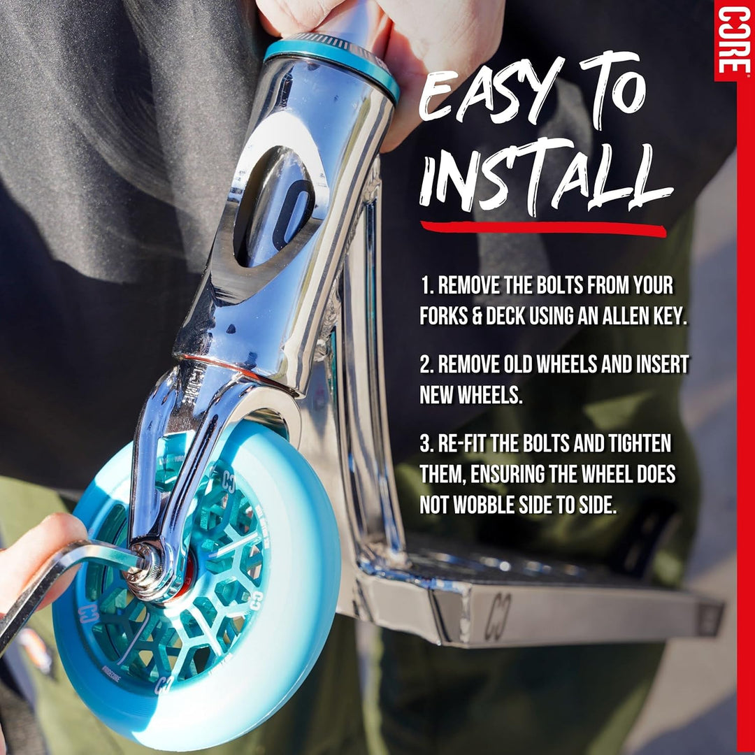 CORE Hollow V2 Stunt-Scooter Rolle 110mm Rosa /Blau, Rosa /Blau