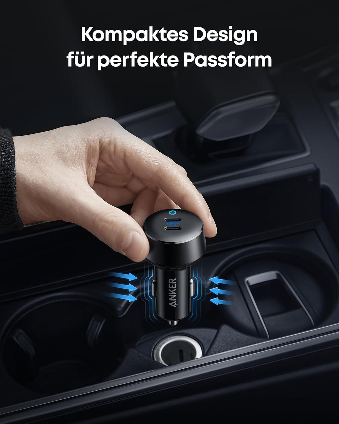 Anker PowerDrive III Duo USB-C-Ladegerät fürs Auto, 40W 2-Port PowerIQ 3.0 Ladegerät, Power Delivery