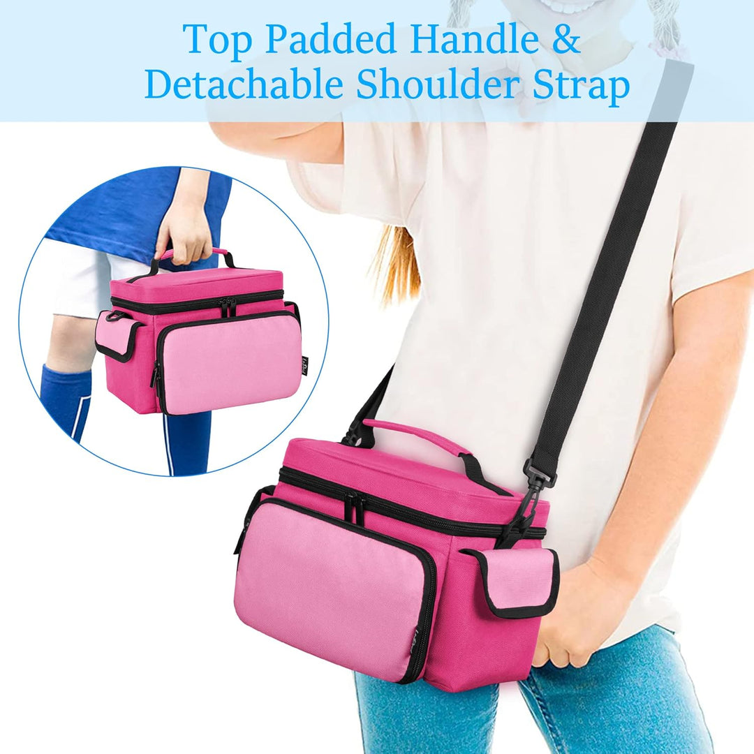 LoDrid Hülle kompatibel mit Toniebox, tragbare Tasche für Audioplayer Starter-Set mit Griff und Schu
