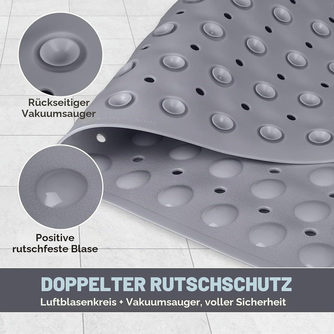Duschmatte rutschfest Eckduschmatte 70 * 70cm, Duscheinlage Dreieckig mit Saugnäpfe für Eckdusche, D
