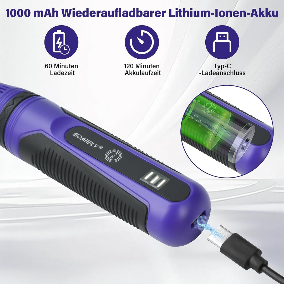 Mini Multifunktionswerkzeug Akku, 3.6V Rotationswerkzeug Set mit Touch Schalter, 5 Geschwindigkeiten