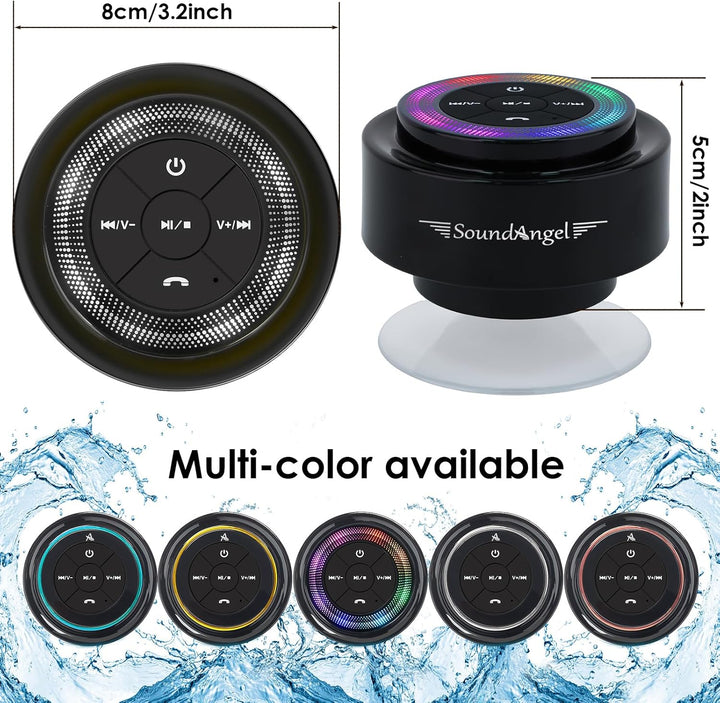 Xleader Mate Dusche Bluetooth Lautsprecher klein, Zertifiziert IPX7 Wasserdicht Bluetoothbox, Mini M