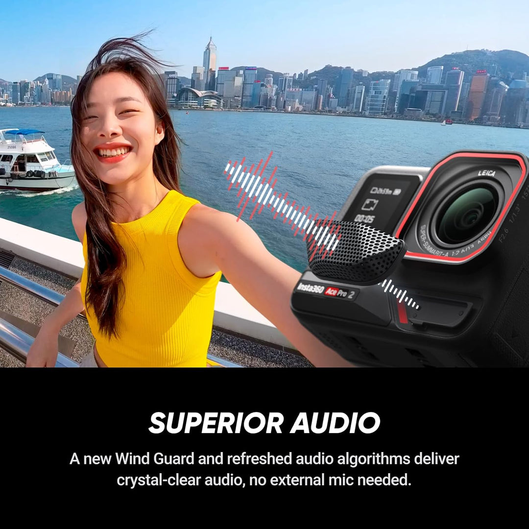 Insta360 Ace Pro 2 Xplorer-Bundle Mondsilber – wasserdichte 8K Action-Kamera mit Leica entwickelt, 1
