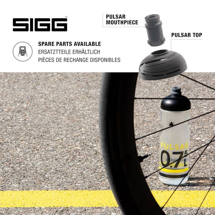 Sigg - Fahrrad Trinkflasche - Pulsar - Quetschbar - Spülmaschinenfest - Federleicht - Auslaufsicher