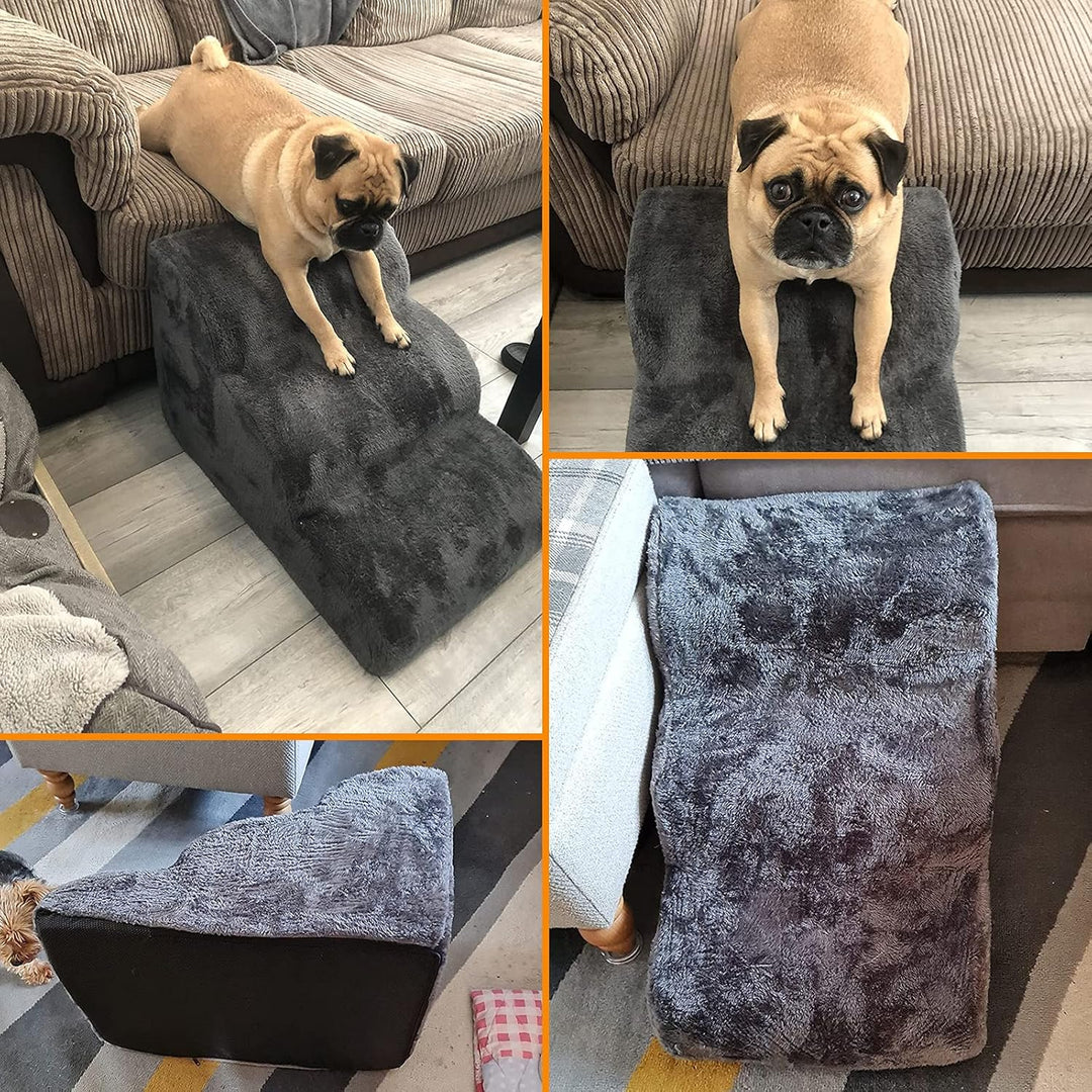 Bounabay® 3 Stufen Haustiertreppe, hundetreppe Bett für kleine Hunde, hunderampe Sofa boxspringbett,