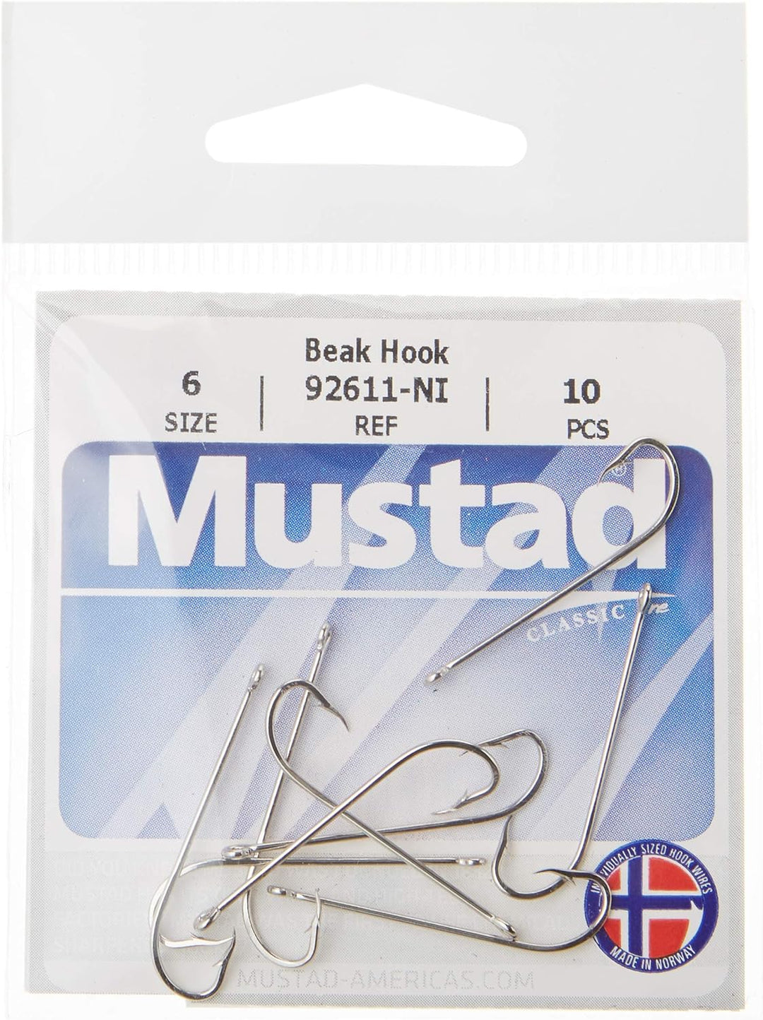 Mustad Klassische spezielle Form hohl umgekehrt Spitze Schnabelhaken mit speziellem langem Schaft (1