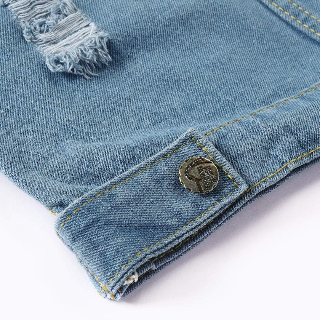 YOUTHUP Weste Herren Denim Weste Casual Zerrissen Jeansweste Outdoor Vintage Freizeitweste Ärmellose