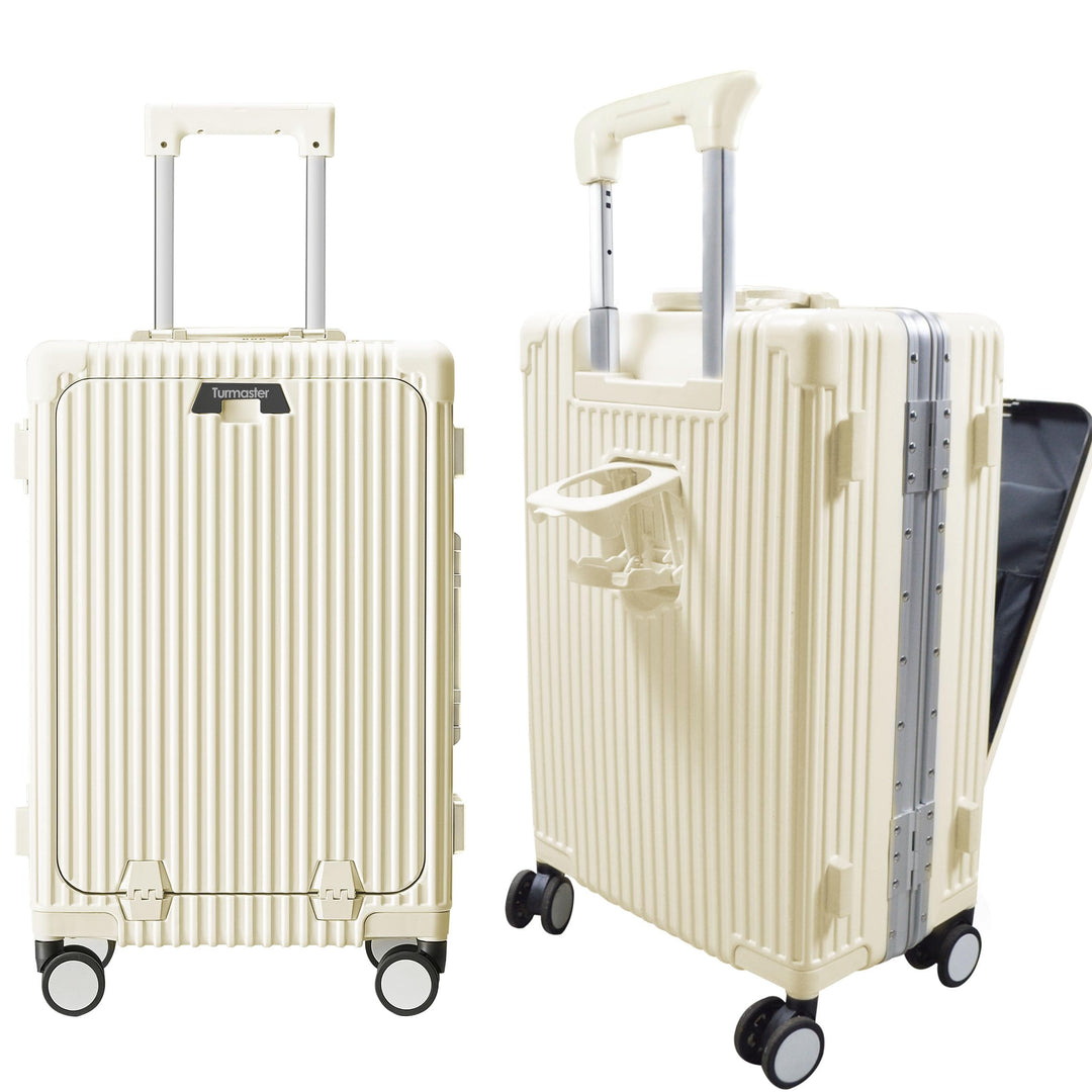 Turmaster Patented Airline Genehmigt Handgepäck mit Spinner-Rädern, 20 Zoll Koffer mit Aluminiumrahm