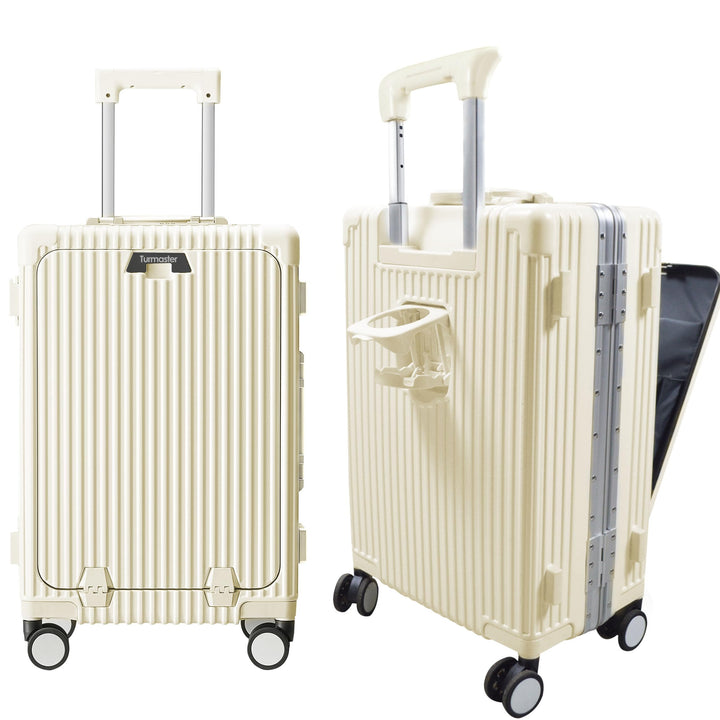 Turmaster Patented Airline Genehmigt Handgepäck mit Spinner-Rädern, 20 Zoll Koffer mit Aluminiumrahm