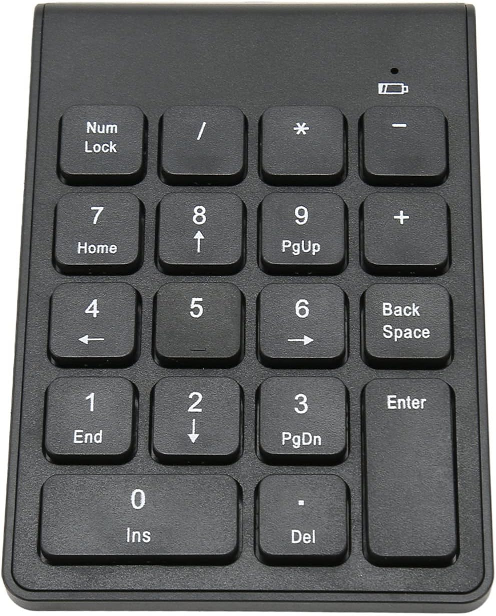 Bewinner Kabelloser 2,4 G Ziffernblock für Laptop, 18 Tasten, Externer Ziffernblock, Treiberfrei, Sc