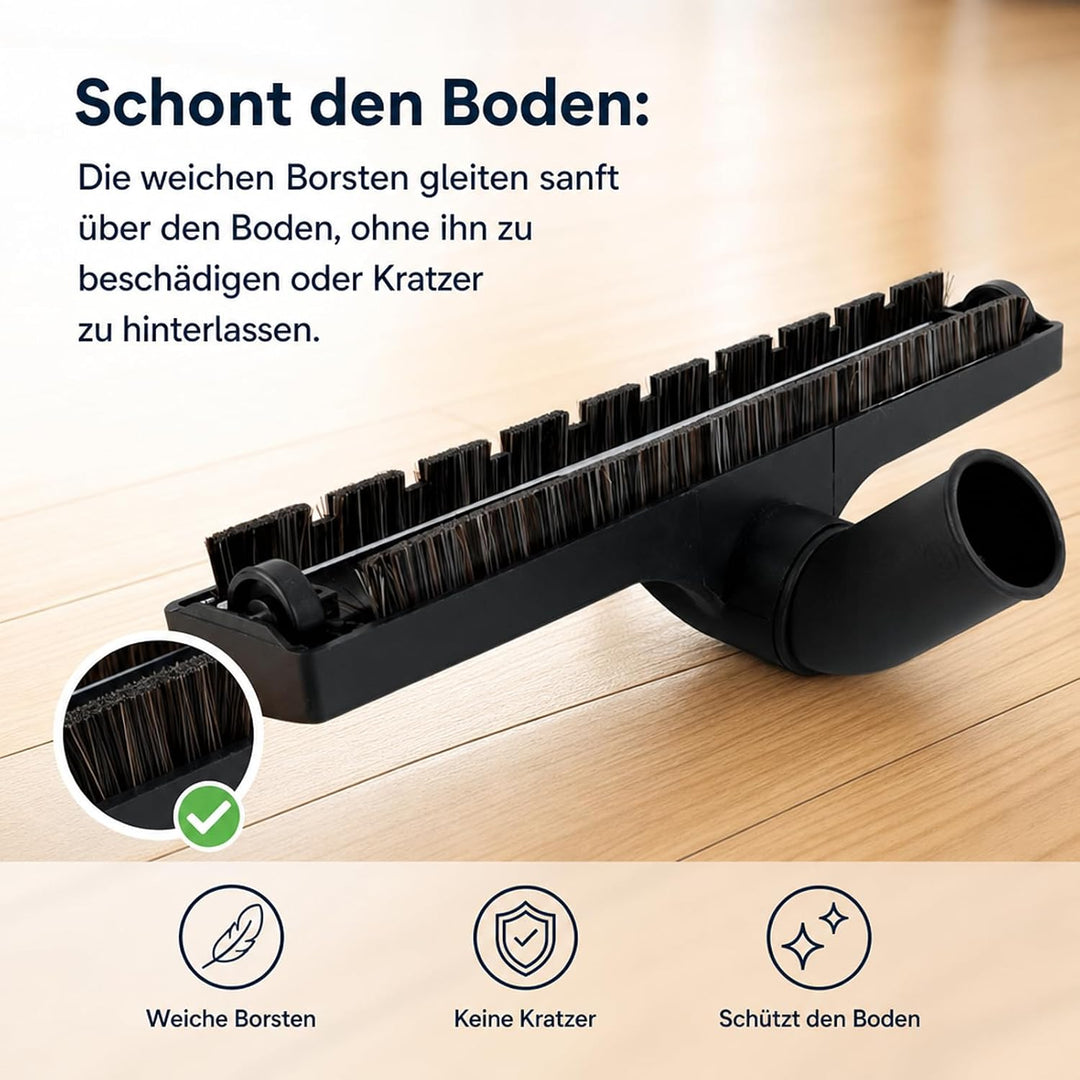 Hartbodendüse – Universal 32/35mm Staubsaugerdüse mit 32 mm Anschluss, für Hartböden, Fliesen &amp; Park