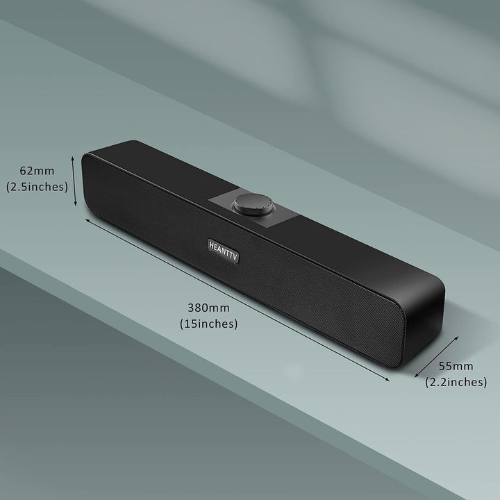 Computer Lautsprecher, 2.0 USB 3W*2 Verdrahtet Angetrieben mit 2 Membranen Verdrahtet Soundbar mit S