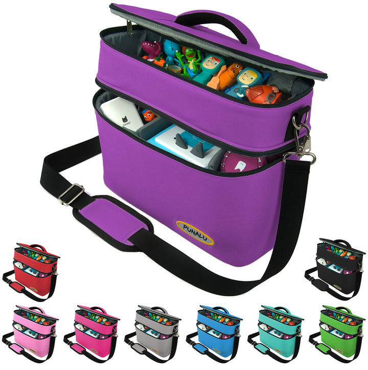 grosse Tasche für Toniebox, viel Platz für Tonie Hörfiguren, Toniebox Tasche (grün) Lila, Lila