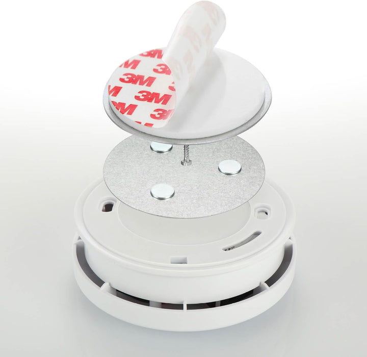 com-four® 10x Magnethalterung für Sicherheitsmelder - Halterung zum Kleben oder Bohren - Befestigung
