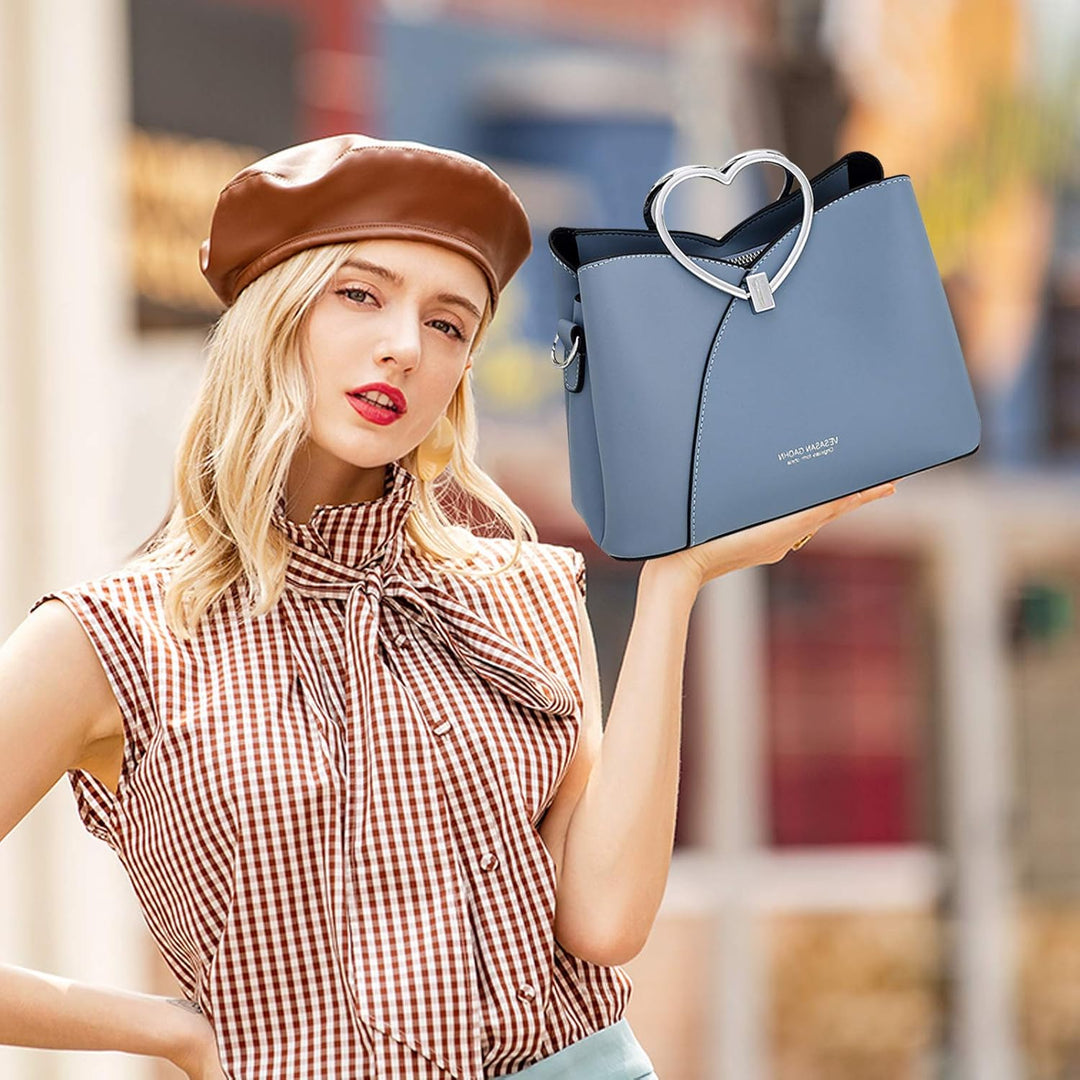 NICOLE &amp; DORIS Fashion Handtasche für Damen Umhängetasche Wasserdichte Schultertaschen PU-Leder Henk