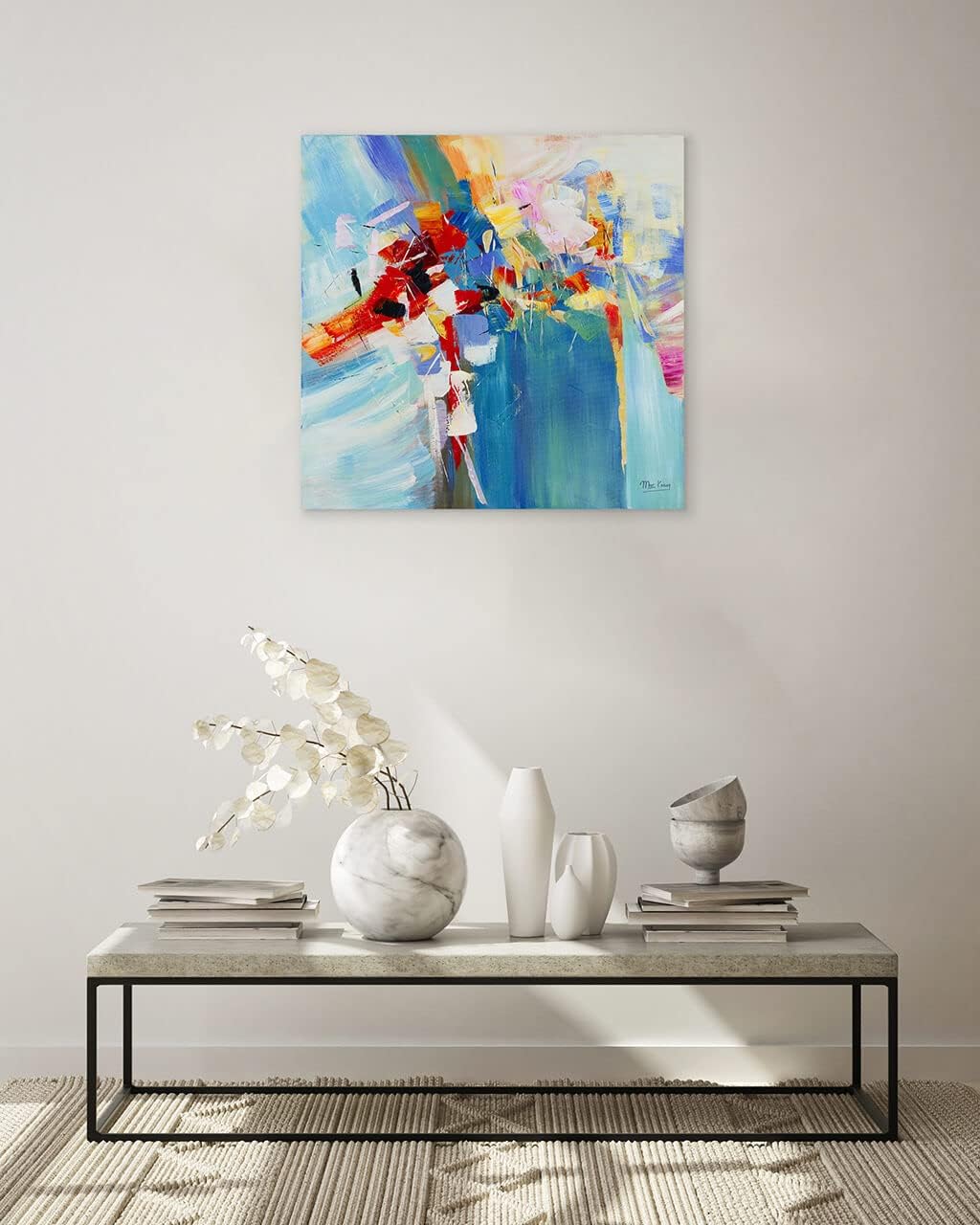 KunstLoft Leinwandbild | 100% HANDGEMALT | 80x80cm | Gemälde 'Somewhere in Wonderland' | Abstrakt |