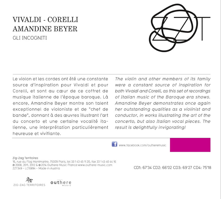 Amandine Beyer spielt Vivaldi & Corelli, Audio-CD