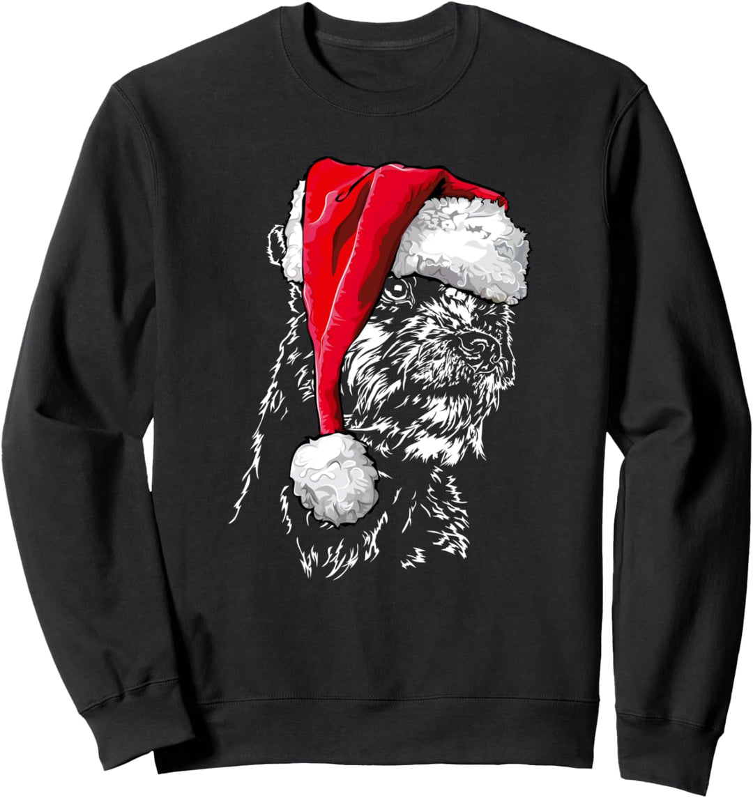 Lustiger Border Terrier Weihnachtsmann Weihnachten Hunde Sweatshirt