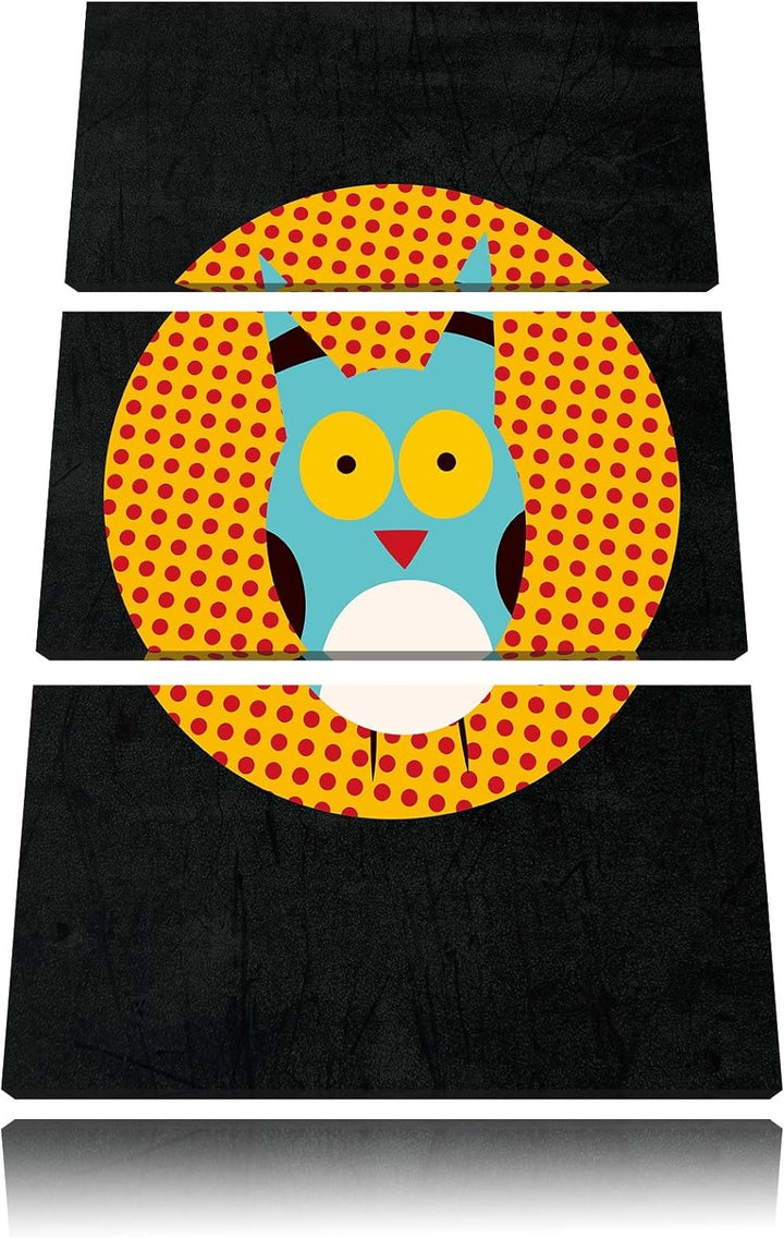 Pixxprint Vogel mit Hintergrund als Leinwandbild/Grösse: 3 Teilig (120x80) cm/Wandbild/Kunstdruck/fe