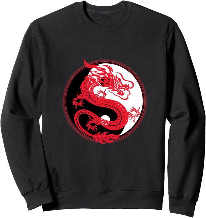 Yin und Yang Drache Kultur Mythos Kunst Chinesisch Geschenk Sweatshirt