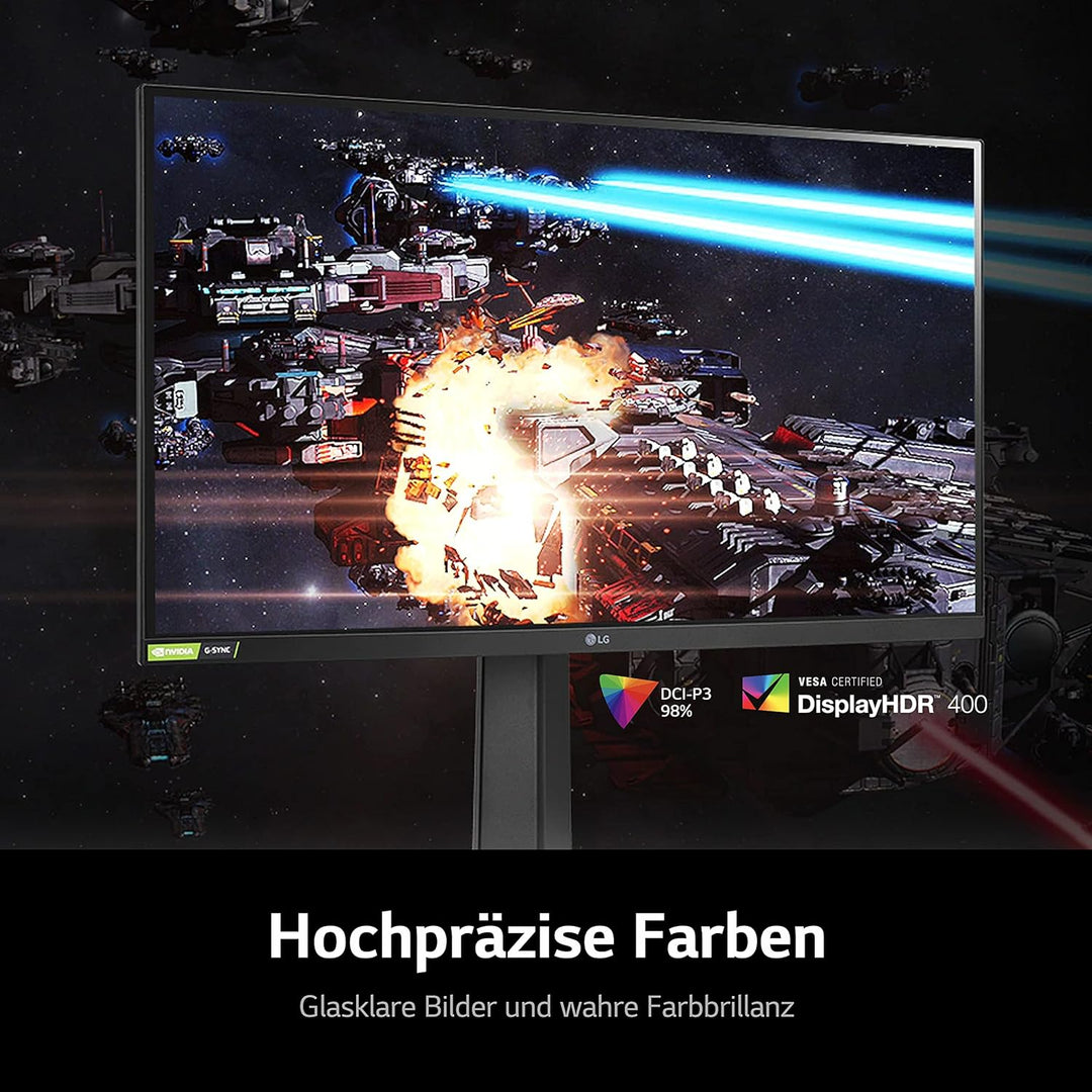 LG UltraGear Gaming Monitor 27GP850-B.AED 68,5 cm - 27 Zoll, IPS-Panel mit 1ms (GtG), 180 Hz, QHD, 2