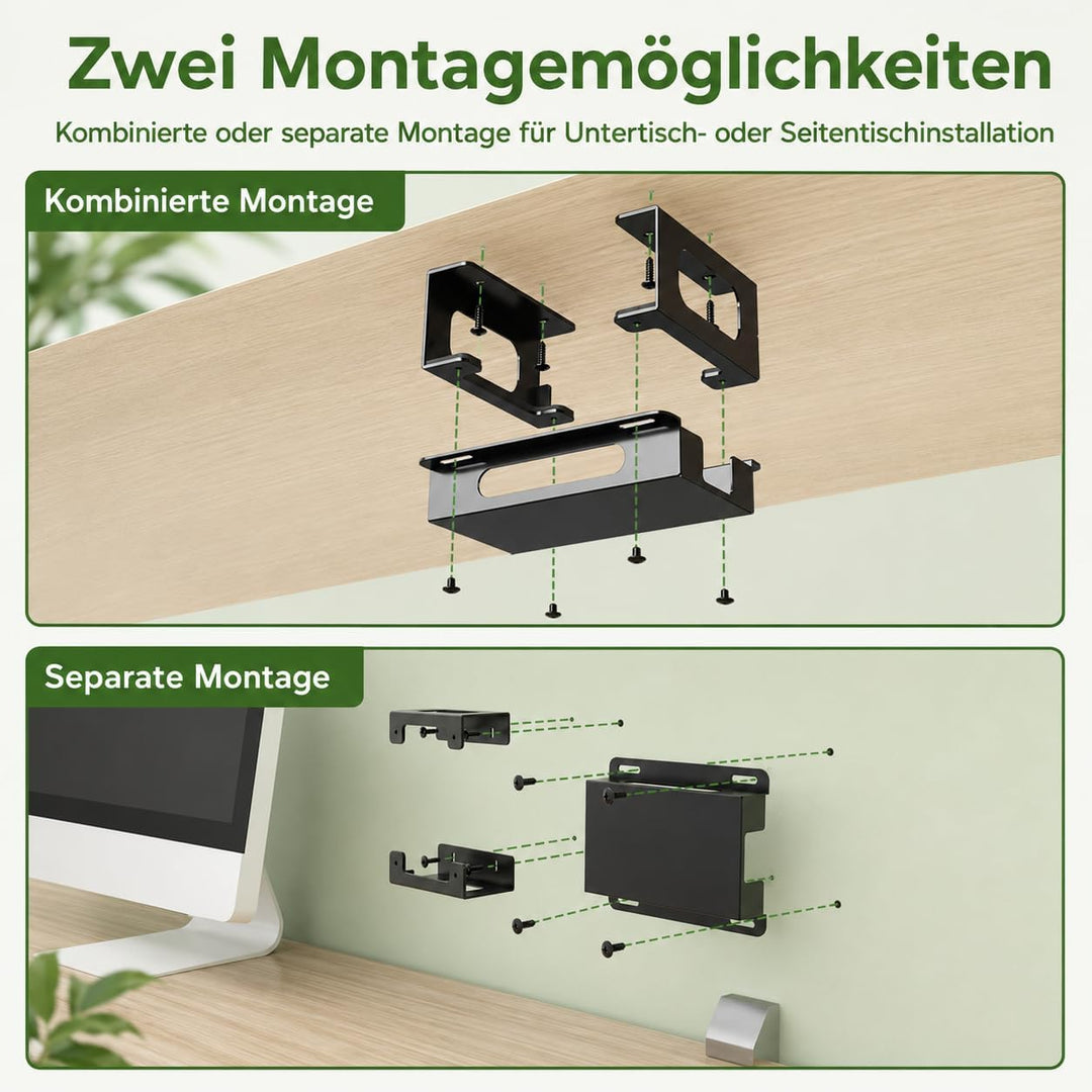 Metall Untertisch Halterung Kompatibel mit CalDigit TS4 / TS3 Plus / TS5 Dock + Netzteil Ladekabel V