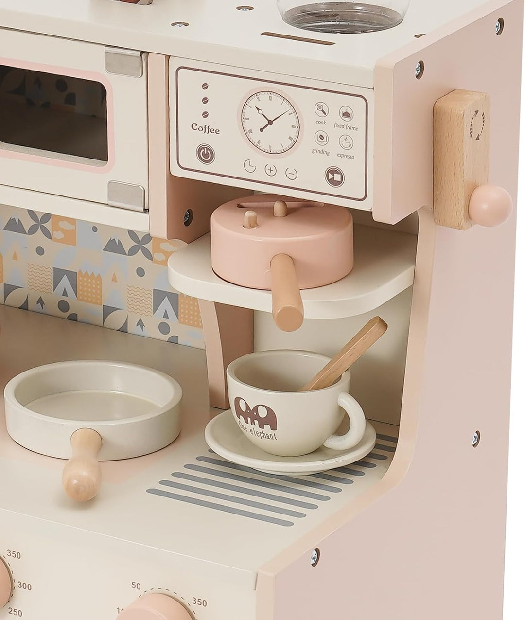 Kleinkind Spielküche aus Holz Kinderküche Zubehör Set Spielzeugküche Set mit vielen Spielfunktionen