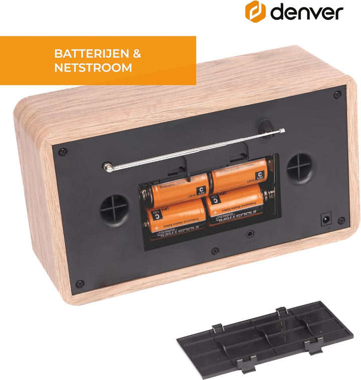 Denver Retro-Bluetooth-Radio, DAB-18 WH, Sport, Mehrfarbig (Mehrfarbig), Einheitsgrösse