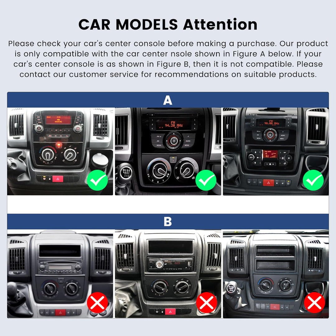 Hikity 2+64G Android 15 Autoradio für FIAT DUCATO 2010/Citroen Jumper/Peugeot Boxer Radio Wireless C