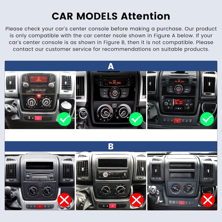 Hikity 2+64G Android 15 Autoradio für FIAT DUCATO 2010/Citroen Jumper/Peugeot Boxer Radio Wireless C